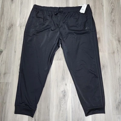 Pantalones de chándal Adidas Jogger para hombre 4XL negros 3 bandas tricot nuevos Foto 1 de 4