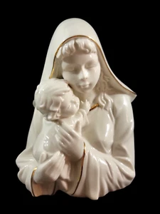 Estatuilla Mikasa de porcelana fina Virgen y niño FK001 Holiday Elegance 7" - Imagen 1 de 12