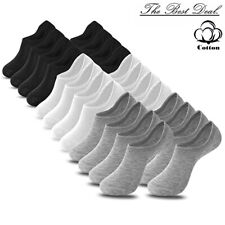 3-12 Pairs Mens Invisible No Show Nonslip Loafer Low Cut Cotton Liner Boat Socks
