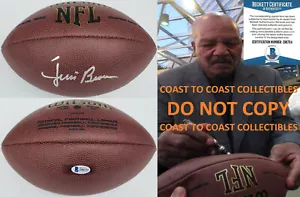 Jim Browns Cleveland Browns firmato NFL football proof Beckett certificato di autenticità autografato - Foto 1 di 5