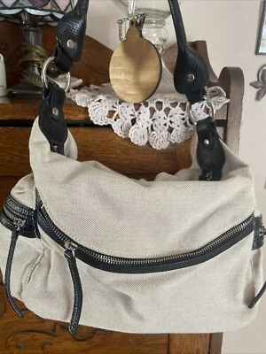 Maxximum Tan With Leather Black Accents Purse Bag   - Image 1 of 4