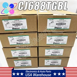 NEW Fits Panduit Giga TX Cat6 jack Black CJ688TGBL BOX OF 50. Free shipping - Picture 1 of 11