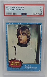 Star Wars 1977 Luke Skywalker #1 PSA EX 5 - Imagen 1 de 2