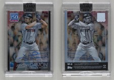 2019 Topps Clearly Authentic Black /75 Johnny Damon #YBP-JO Auto