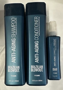 Brazilian Blowout Anti-Aging Bundle Shampoo, Conditioner & Correct + Prevent - Picture 1 of 2