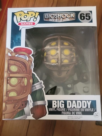 FUNKO POP! Bioshock BIG DADDY #65 VAULTED & RARE See Photos 6 Inch Cover