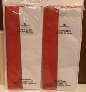 New American Greetings Tissue Paper Set Red White Christmas Valentines - Picture 1 of 3