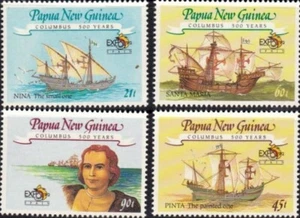 MINT 1992 PAPUA NEW GUINEA PNG COLUMBUS 500 YEARS STAMP SET - EXPO 92 - Picture 1 of 1