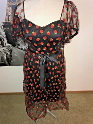 VESTIDO FRESA ADORABLE SIN MARCA CON TUL TALLA 5X 28W Foto 1 de 4