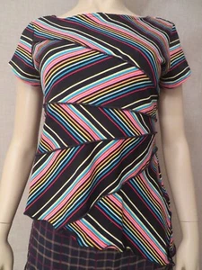 Free People Women Vintage Stripe Knit Tank Top Sweater Shirt Sz M Boho Artsy - Picture 1 of 8