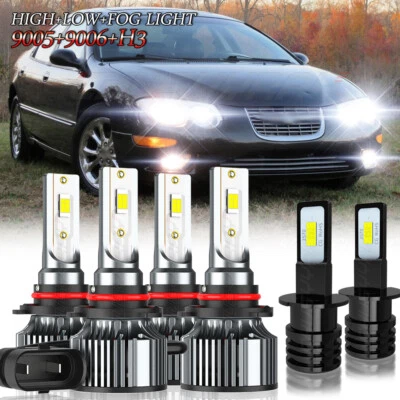 Kit de bombillas antiniebla altas/bajas para Chrysler 300M 1999-2003 2004 6500K LED Foto 1 de 4