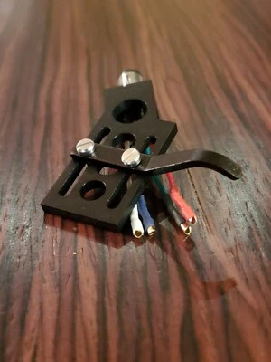 CNC BLACK Aluminum Angled Headshell , gold plated wires 30 piece Screw set - Image 1 of 4