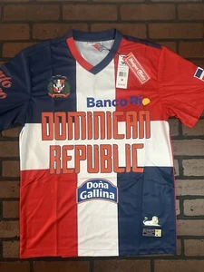 Camiseta de fútbol clásica con tocado de equipo de la Copa Mundial de 1990 de la República Dominicana ~Nueva~ - Imagen 1 de 7