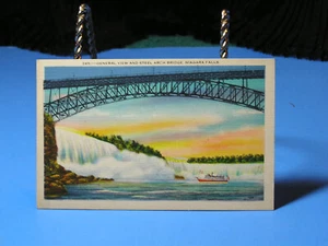 Vtg postcard - Niagara Falls - General View & Steel Arch Bridge - Picture 1 of 2