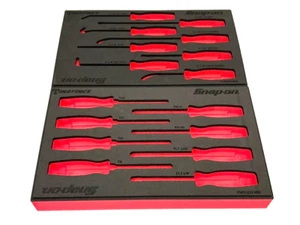 Snap On Tools NEW 2pc Red Foam Organizers Mini Screwdriver / Pick / Seal Sets - Picture 1 of 9