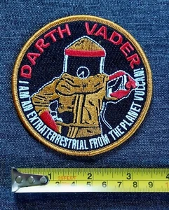 DARTH VADER I Am An EXTRATERRESTRIAL Back to the Future Novelty IRON ON PATCH - Picture 1 of 8
