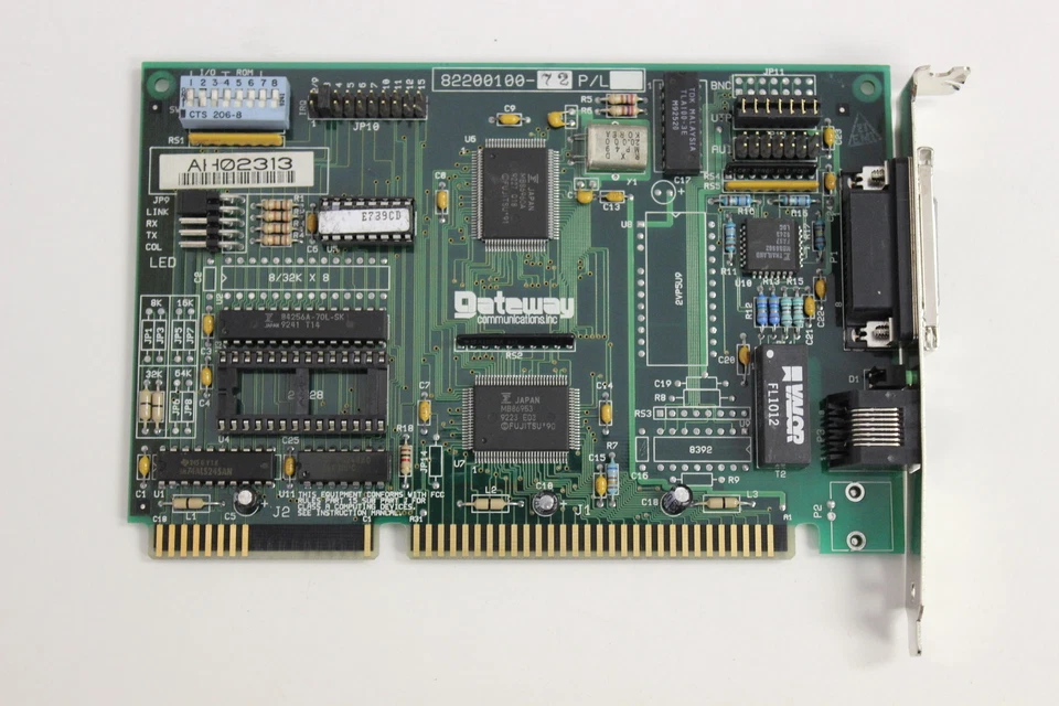 GATEWAY COMMUNICATIONS 82200100-72 ISA AUI UTP ADAPTER BOARD - Image 1 of 3