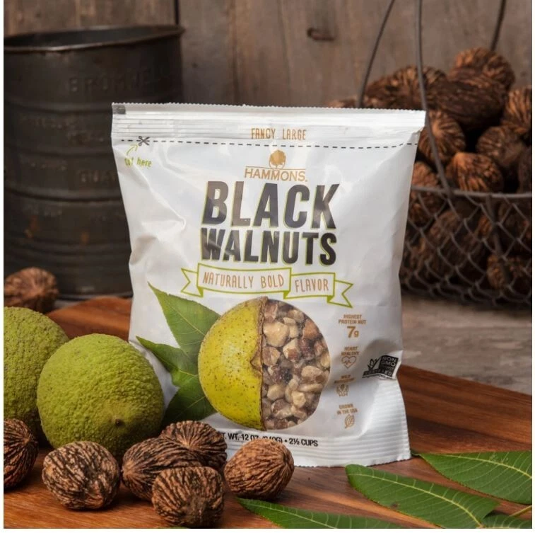Hammons Hand HARVESTED Black Walnuts Large Pieces 12 Oz