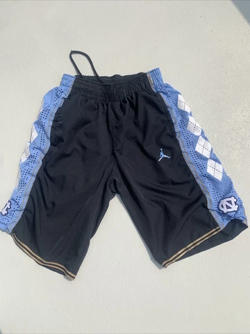 Nike Men’s Sz S North Carolina Tar Heels Basketball Shorts Jumpman ~Black/Blue~ Cover