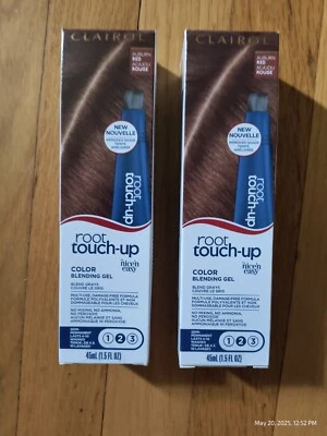 Gel mezclador de colores Clairol raíz retoque rojo rojizo semi permanente 1,5 oz 2 piezas Foto 1 de 4