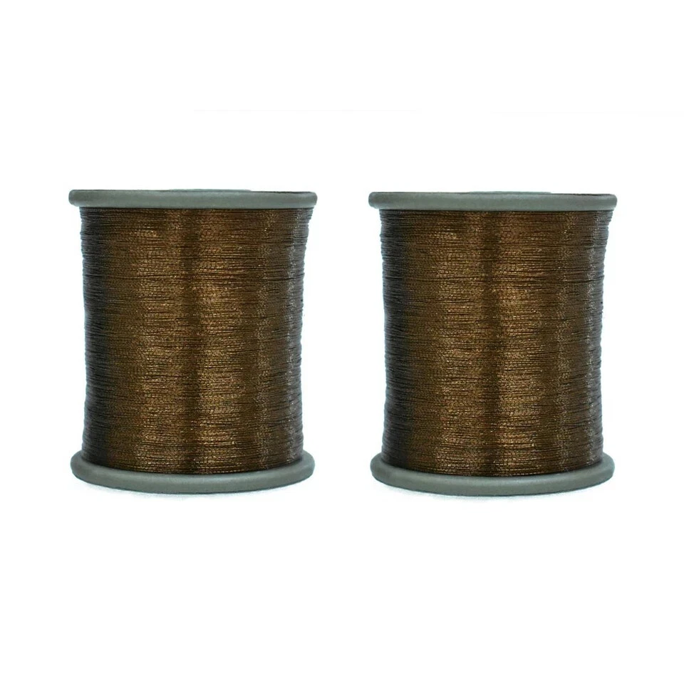 Metallic Zari Thread For Embroidery Sewing & Jewelry Making 0.1 MM Pack of 2 - Image 1 of 1