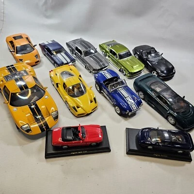 Lote De 11 Coches Modelo Die Cast Maisto Anson Escala SS Jaguar Ford Lamborghini  Foto 1 de 4