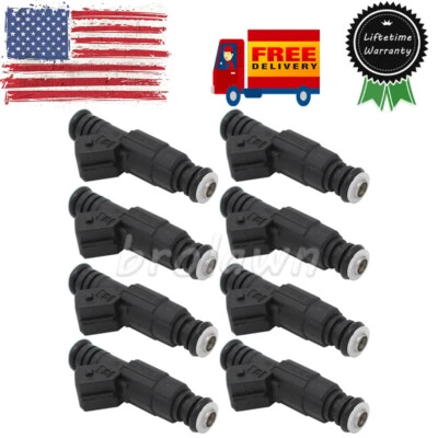8x Fuel Injectors For 1996-00 CHEVROLET K2500 GMC C2500 SUBURBAN 7.4L 0280155884 - Image 1 of 4