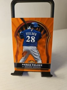 2011 Topps Finest Prince Fielder Orange Refractor # 48/99 Milwaukee Brewers - Picture 1 of 2