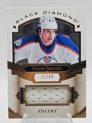2015-16 Black Diamond Jerseys Wayne Gretzky Relic #BDB-WG Oilers 21/49 - Image 1 of 2