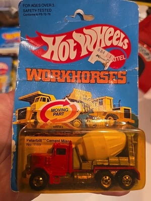 美泰风火轮 1983 年马来西亚 #1169 彼得比尔特水泥搅拌机工作马全新全新带包装 — 第 1/4 张图片