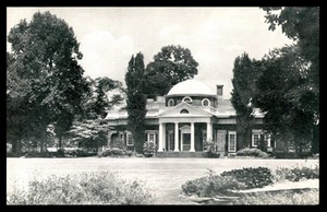 Postcard Monticello, The Home of Thomas Jefferson, Charlottesville, VA - Picture 1 of 2
