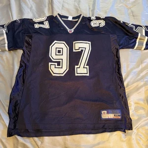 Vintage Reebok Dallas Cowboys La'Roi Glover #97 blau Trikot Herren Erwachsene XL - Bild 1 von 7
