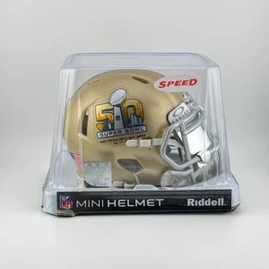 Super Bowl 50 Riddell Speed Mini Football Helmet With Visor - Picture 1 of 4