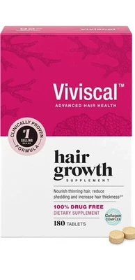 Complejo de colágeno suplemento para el crecimiento del cabello Viviscal para mujeres 180 comprimidos CAD: 2027 Foto 1 de 4
