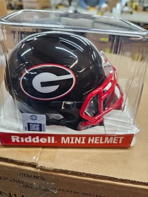 GEORGIA BULLDOGS BLACK SEC  REPLICA MINI HELMET NCAA RIDDELL - Image 1 of 4