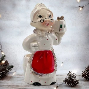 Commodore Japan Weihnachten Spaghetti Borte Frau Claus Kerze Zahnstocher Halter 4" - Bild 1 von 9