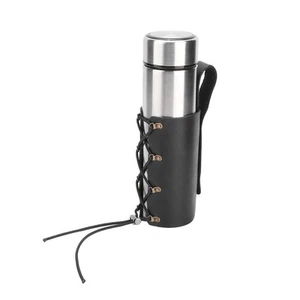 (Black Item No. 5-15-9)Adjustable Motorcycle Cup Holder PU Leather - Afbeelding 1 van 10