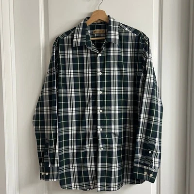 Camisa Haggar a cuadros con botones - 16,5 / 34-35 (verde/azul/blanco) Foto 1 de 4