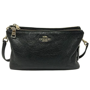 Coach Leila Pebbled Leather Crossbody Bag Black F34265 Gebraucht - Bild 1 von 8