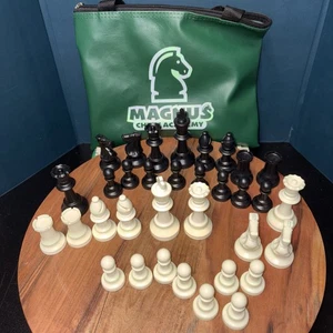 Magnus Chess Academy - grüne Tasche - Brett - und Figuren extra Königinnen - Bild 1 von 7