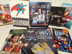 Lot Of 9 Books Superman Ironman Hulk Starwars Dr Who Kids And Teens - Picture 1 of 19
