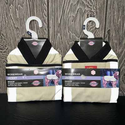 Lote de 2 Jaqueta de Trabalho Dickies para Cachorro Tecido de Sarja Médio Resistente 14” Comprimento  - Imagem 1 de 4