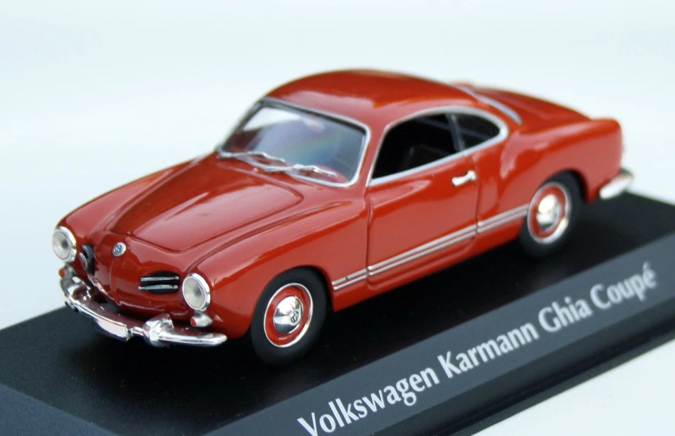 VW Karmann Ghia Coupé Typ 14 Bj. 1955-1959, Rosso-Arancio, Minichamps Im M.1 : - Immagine 1 di 4