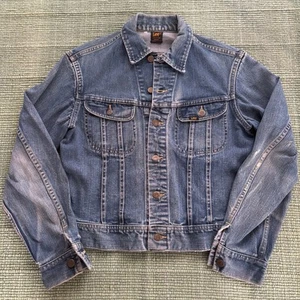 Vintage Faded Blue Lee Denim Jacket Sz S/M Made in USA - Picture 1 of 8