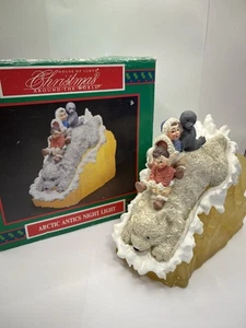 Vintage 1993 Casa dei Lloyd Natale Giro del Mondo Artico Antiche Luce Notturna - Foto 1 di 11