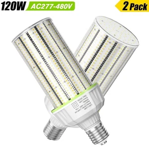 2 x 120W LED Corn Bulbs Industrial Warehouse Commercial COB Light AC277-480V E39 - Picture 1 of 10