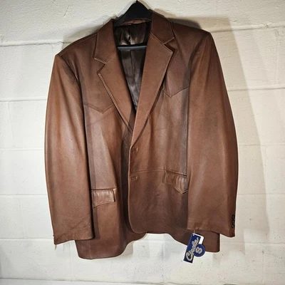 CIRCLE S western blazer jacket sport suit coat Leather 50 Regular Brand New - Image 1 of 4