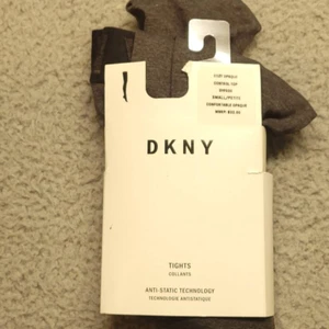 DKNY Mujer Control Top Medias Gris Carbón Jaspeado Acogedor Opaco Elástico S Nuevo - Imagen 1 de 5