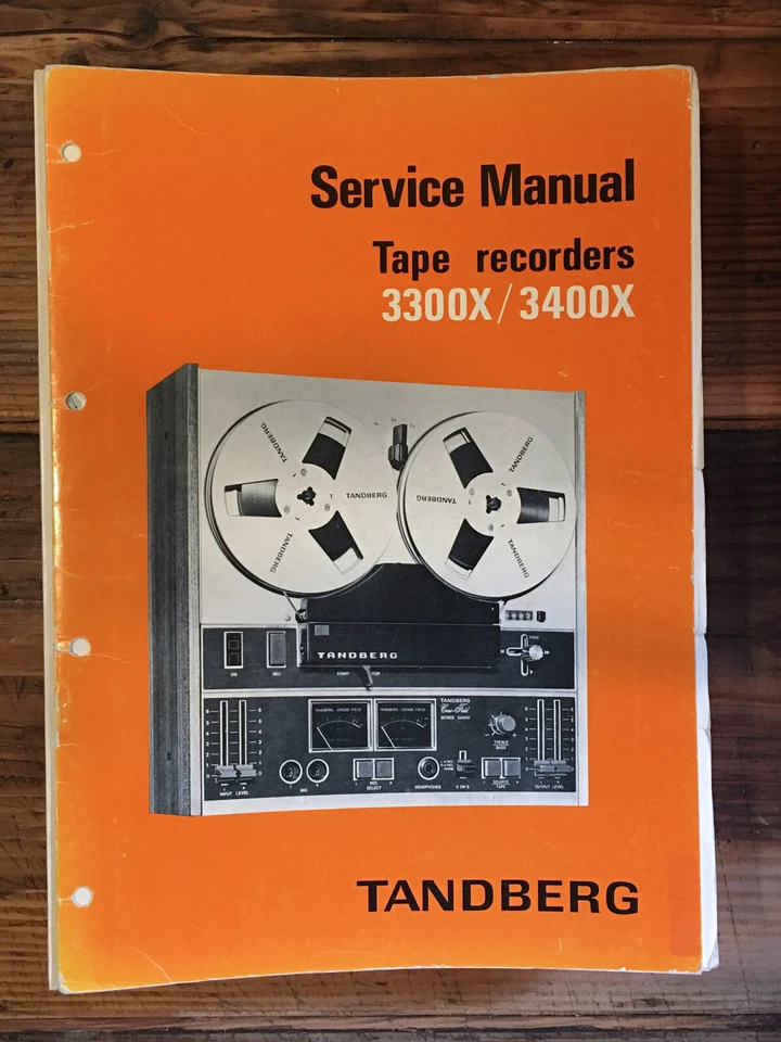 Manual de servicio de carrete a carrete Tandberg modelo 3300X 3400X *original* Foto 1 de 1