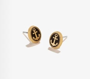 Alex And Ani Rafaelian Oro ANCLA IV FUERZA Y PROTECCIÓN Tachuelas NUEVO CON ETIQUETAS - Imagen 1 de 3